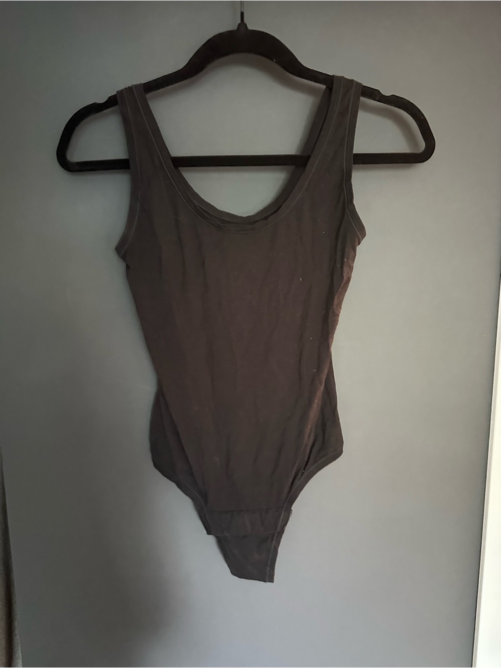 Women's Black Scoop Neck Bandeau Bodysuit